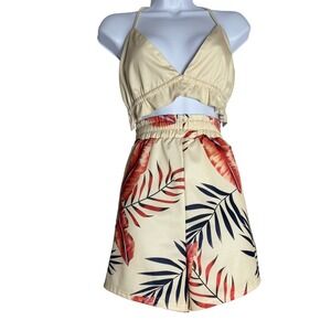Tropical Print Skirt Set